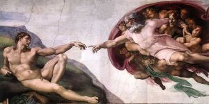 The creation of Adam. Sistine Chapel